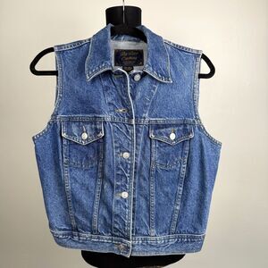 Vintage 80s 90s Jean Denim Vest, USA | Be Bop Clothing, 100% Cotton